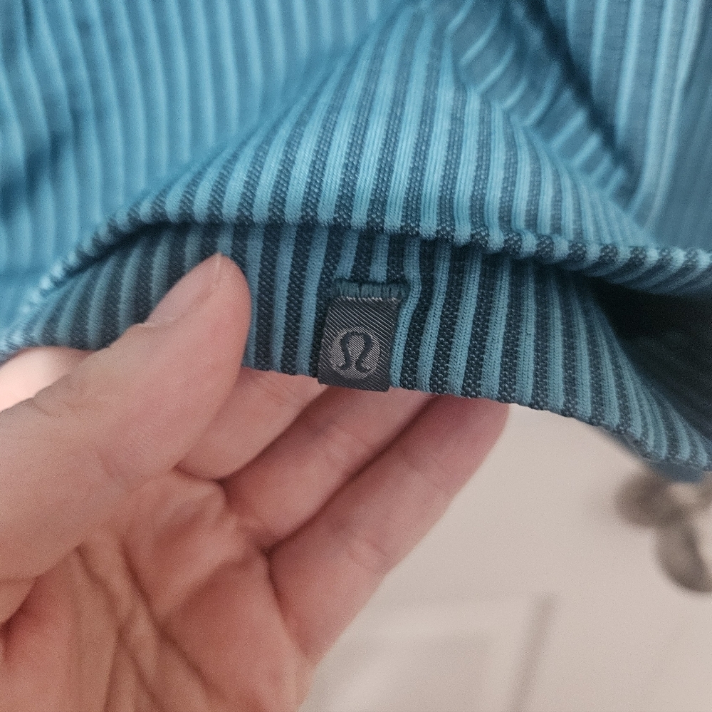 Lululemon Rest Less Pullover Rib Green Jasper / Oceanic - Picture 5 of 6